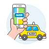 Taxi Matching 1 Illustration from UX Colors Set