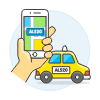 Taxi Matching 2 Illustration from UX Colors Set