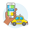 Taxi Matching 3 Illustration from UX Colors Set