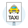 Taxi Sign Illustration from UX Colors Set