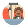 Truck Driver 3 Illustration from UX Colors Set