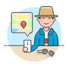 Driver App 1 Illustration from UX Colors Set