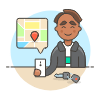 Driver App 2 Illustration from UX Colors Set