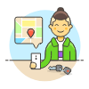 Driver App 3 Illustration from UX Colors Set