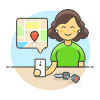 Driver App 6 Illustration from UX Colors Set