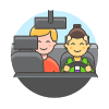 Taxi Driver 3 Illustration from UX Colors Set
