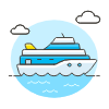 Ferry Illustration from UX Colors Set