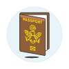Open Passport Illustration from UX Colors Set