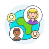 International Network 10 Illustration from UX Colors Set