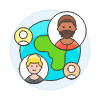 International Network 3 Illustration from UX Colors Set