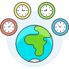 Timezone Illustration from UX Colors Set