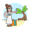 Beach Trip 1 Illustration from UX Colors Set