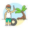 Beach Trip 4 Illustration from UX Colors Set