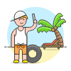 Beach Trip 5 Illustration from UX Colors Set