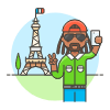 Eifel Selfie 6 Illustration from UX Colors Set