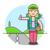 Hitchhiking 5 illustration - Free transparent PNG, SVG. No sign up needed.