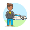 Car Driver 3 Illustration from UX Colors Set