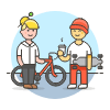 Cyclist 1 2 Illustration from UX Colors Set
