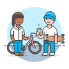 Cyclist 1 4 Illustration from UX Colors Set