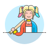 Harlequin Illustration from UX Colors Set