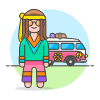 Hippie 1 1 Illustration from UX Colors Set