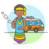 Hippie 1 4 Illustration from UX Colors Set