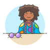 Hippie 2 2 Illustration from UX Colors Set