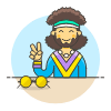 Hippie 2 5 Illustration from UX Colors Set
