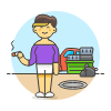 Hoarder 1 5 Illustration from UX Colors Set