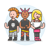 Punk Rock Group Illustration from UX Colors Set