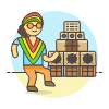 Reggae Dance 5 Illustration from UX Colors Set