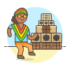 Reggae Dance 6 Illustration from UX Colors Set