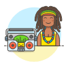 Reggae Style 4 Illustration from UX Colors Set