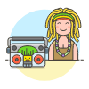 Reggae Style 5 Illustration from UX Colors Set