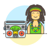 Reggae Style 6 Illustration from UX Colors Set