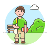 Student 1 Illustration from UX Colors Set