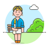 Student 4 Illustration from UX Colors Set