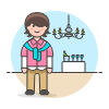 Stylist Person 1 Illustration from UX Colors Set
