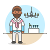 Stylist Person 3 Illustration from UX Colors Set