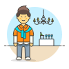 Stylist Person 5 Illustration from UX Colors Set