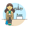 Stylist Person 6 Illustration from UX Colors Set
