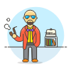 Vintage Style 3 Illustration from UX Colors Set