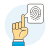 Fingerprint Hand 2 Illustration from UX Colors Set