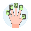 Fringerprints Hand 1 Illustration from UX Colors Set
