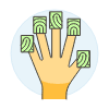 Fringerprints Hand 2 Illustration from UX Colors Set
