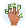Fringerprints Hand 3 Illustration from UX Colors Set