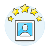 Avatar Frame Star 1 Illustration from UX Colors Set