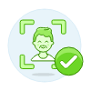 Avatar Green Check 1 2 Illustration from UX Colors Set