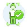 Avatar Green Check 2 2 Illustration from UX Colors Set