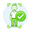 Avatar Green Check 2 3 Illustration from UX Colors Set